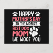 世界犬のお母さんへ最高のの幸せ エンクロージャーカード (正面)