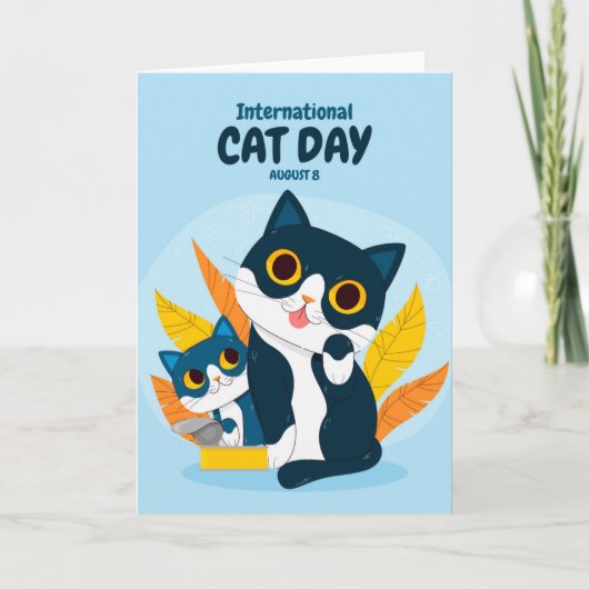 世界猫の日 カード (正面)