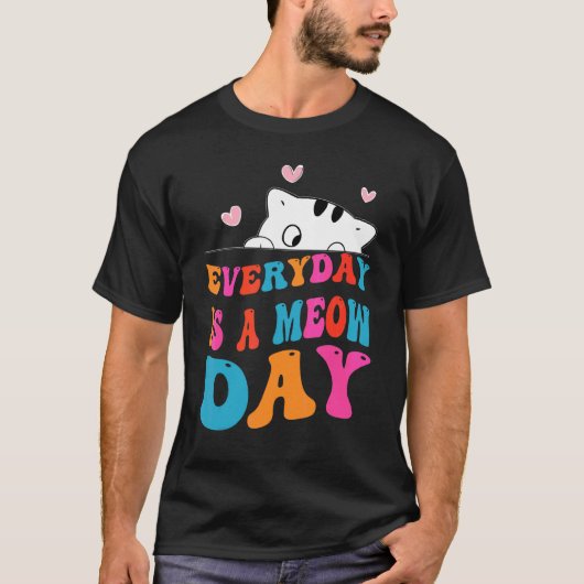 世界猫の日 毎日がニャンの日 Tシャツ (正面)