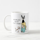 世界猫マ最高のマ·コーヒーマグ コーヒーマグカップ (左)