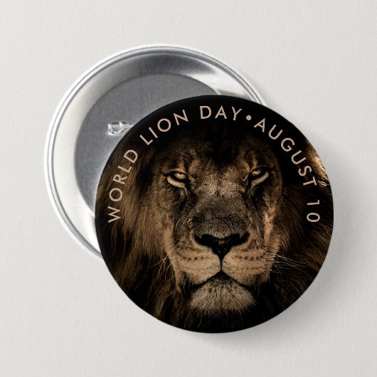 世界獅子の日 缶バッジ (正面&裏面)