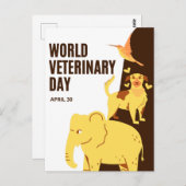世界獣医デー ポストカード (正面/裏面)