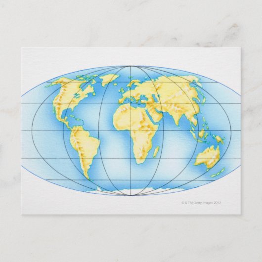 世界球 ポストカード (正面)