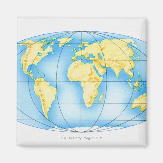 世界球 マグネット (正面)