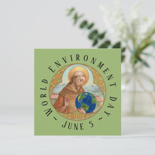 世界環境デー & アッシジの聖フランシスコ カード (スタンド正面)