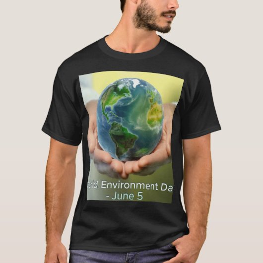 世界環境デー 2026 Tシャツ | 地球を救え Ha (正面)