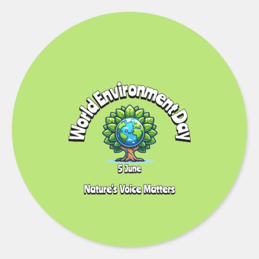 世界環境デー。6月5日 ラウンドシール (正面)