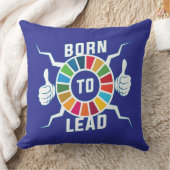 世界生まれゴールのリーダーシップをリードするやる気を起こさせる クッション (ブランケット)