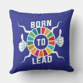 世界生まれゴールのリーダーシップをリードするやる気を起こさせる クッション (裏面)