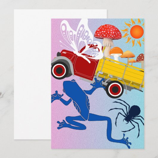 世界疑問に思 招待状 (正面/裏面)