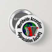 世界的なアコーディオンの感謝の社会 缶バッジ (正面&裏面)