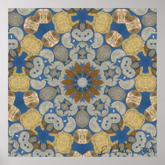 世界的なコインスター花 ポスター