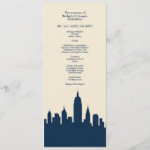 世界的なスカイラインの目的地の愛結婚のメニュー プログラム (裏面)