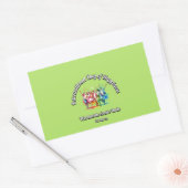 世界的なスマイルユナイト。幸福の日。 長方形シール (封筒)