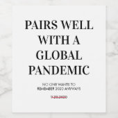 世界的なパンデミックなワインラベルと相性がいい ワインラベル (シングルラベル)