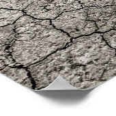 世界的なワーミングの概念 – ひび割れた焦げた地球そう ポスター (角)