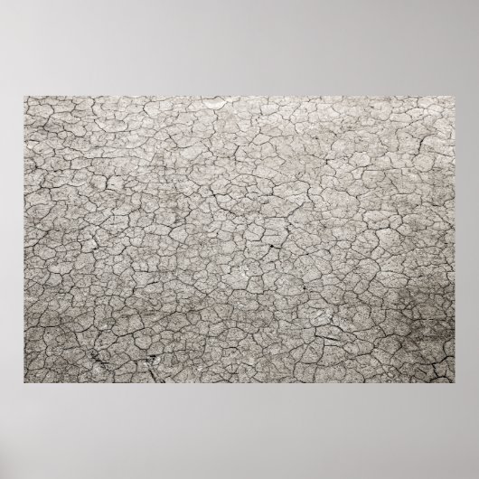 世界的なワーミングの概念 – ひび割れた焦げた地球そう ポスター (正面)