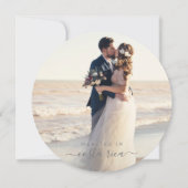 世界的な目的地での挙式後のパーティー発表 (裏面)