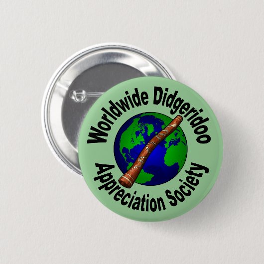世界的なDidgeridooの感謝の社会 缶バッジ (正面&裏面)