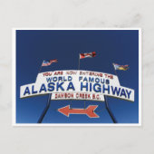 世界的に有名なアラスカ高速道路標識写真 ポストカード (正面)
