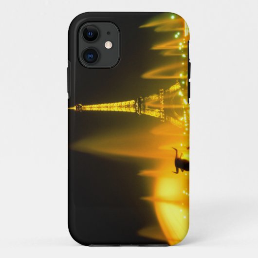 世界的に有名なエッフェル塔 パリの噴水 Case-Mate iPhoneケース (裏面)
