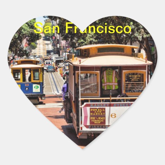 世界的に有名なケーブルカー ハートシール (正面)