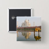 世界的に有名なタジマハル神殿の埋葬地 缶バッジ (正面&裏面)