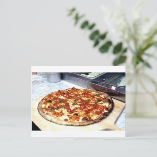 世界的に有名なニューヨークピザ ポストカード (スタンド正面)