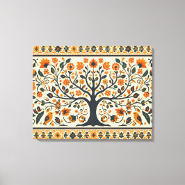 世界的に有名なマドゥバニ・アート キャンバスプリント