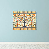 世界的に有名なマドゥバニ・アート キャンバスプリント (インサイチュ (ウッドフロア))