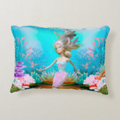 世界的に有名な人形の人魚 アクセントクッション (裏面)