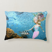 世界的に有名な人形の人魚 アクセントクッション (裏面)