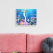 世界的に有名な人魚。 キャンバスプリント (インサイチュ (リビング))