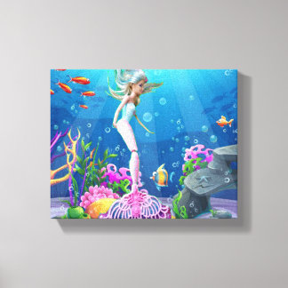 世界的に有名な人魚。 キャンバスプリント