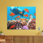 世界的に有名な人魚。 キャンバスプリント (インサイチュ (リビング))