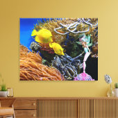 世界的に有名な人魚。 キャンバスプリント (インサイチュ (リビング))