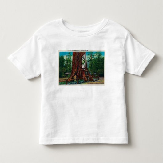 世界的に有名な樹上の家、Lilleyのレッドウッド公園 トドラーTシャツ (正面)