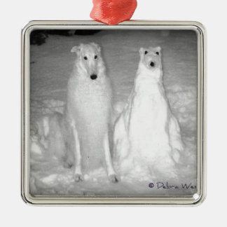 世界的に有名なMychtarおよび彼のSnowdog! :) メタルオーナメント