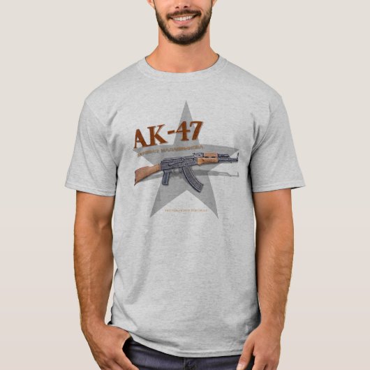 世界的のカラシニコフ自動小銃の自由の戦闘機 Tシャツ (正面)