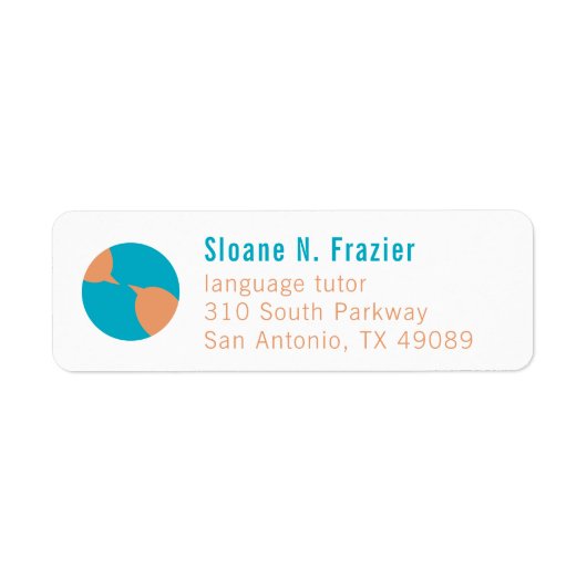世界的コミュニケーションのアイコン ラベル (正面)