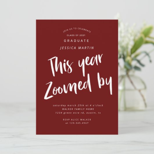 世界的卒業写真パーティの招待状 招待状 (スタンド正面)