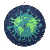 世界的大流行（ウイルス粒子）（ウイルス感染） ダーツボード (正面)