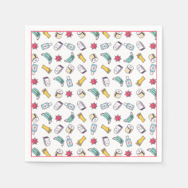 世界的流行パターン スタンダードカクテルナプキン