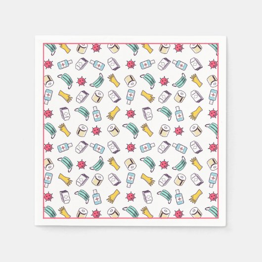 世界的流行パターン スタンダードカクテルナプキン (正面)