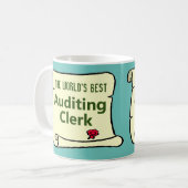 世界監査最高の事務員 コーヒーマグカップ (正面左)