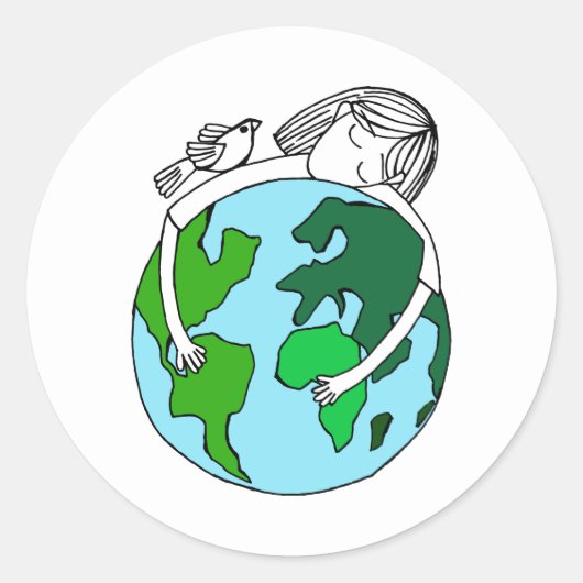 世界祈平和のため ラウンドシール (正面)