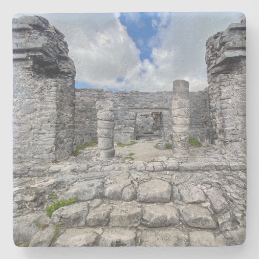 世界祝2：トゥルムのセノテ家 ストーンコースター (正面)