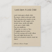 世界神聖なカードを握っている幼児イエス・キリスト 名刺 (裏面)