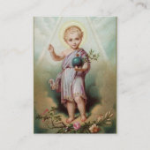世界神聖なカードを握っている幼児イエス・キリスト 名刺 (正面)