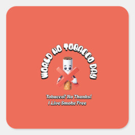 世界禁煙デー スクエアシール